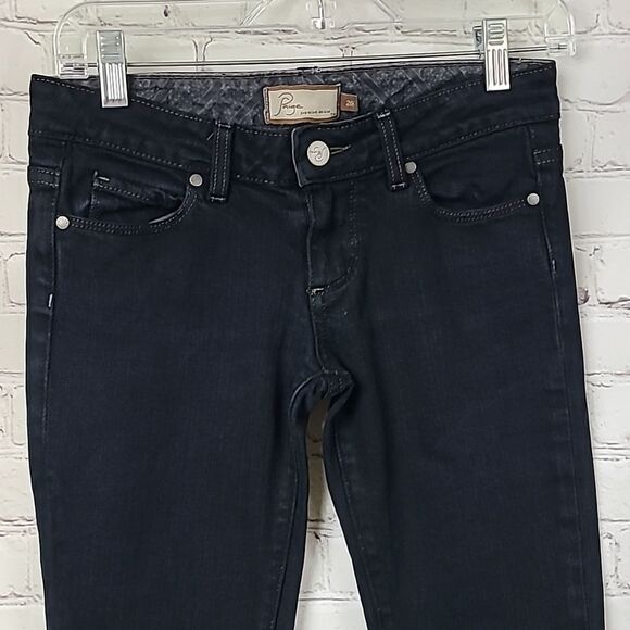 PAIGE | Straight Leg Jeans | Blue Heights | Size 25 | Black Premium Denim Luxury - Picture 3 of 9